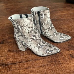 Tony Bianco snakeskin booties